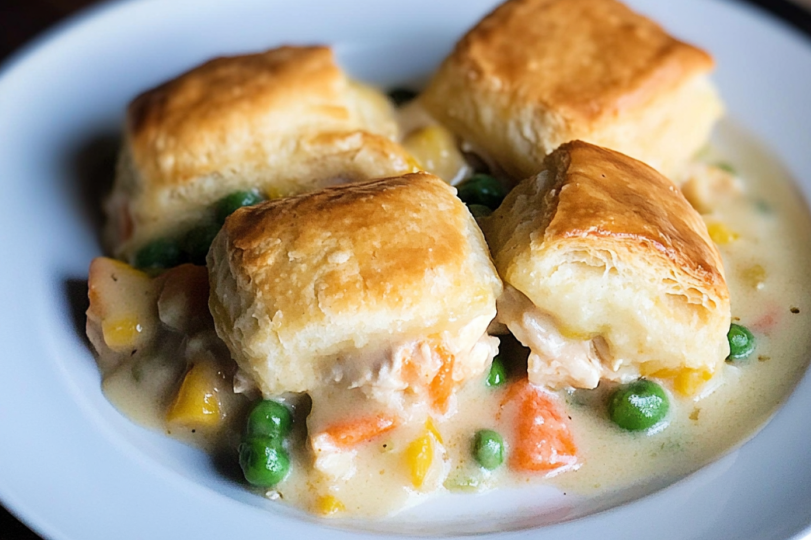 Chicken Pot Pie with Biscuits
