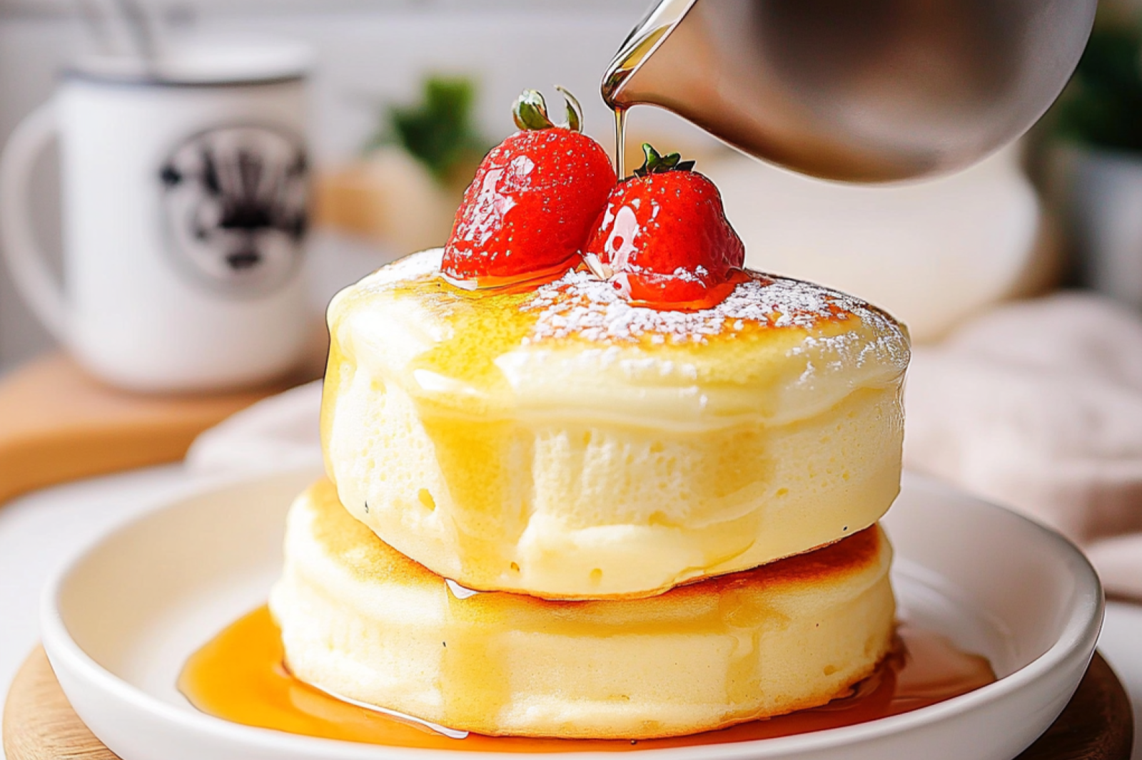 Fluffy Japanese Soufflé Pancakes