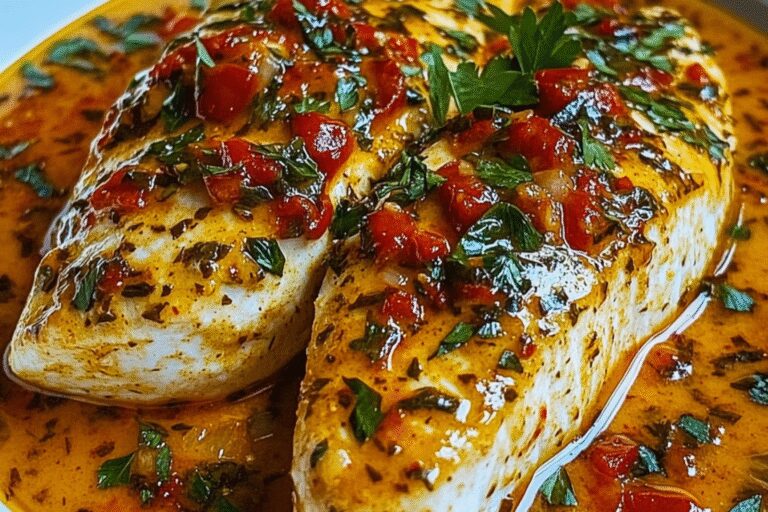 Tilapia in Roasted Pepper Sauce