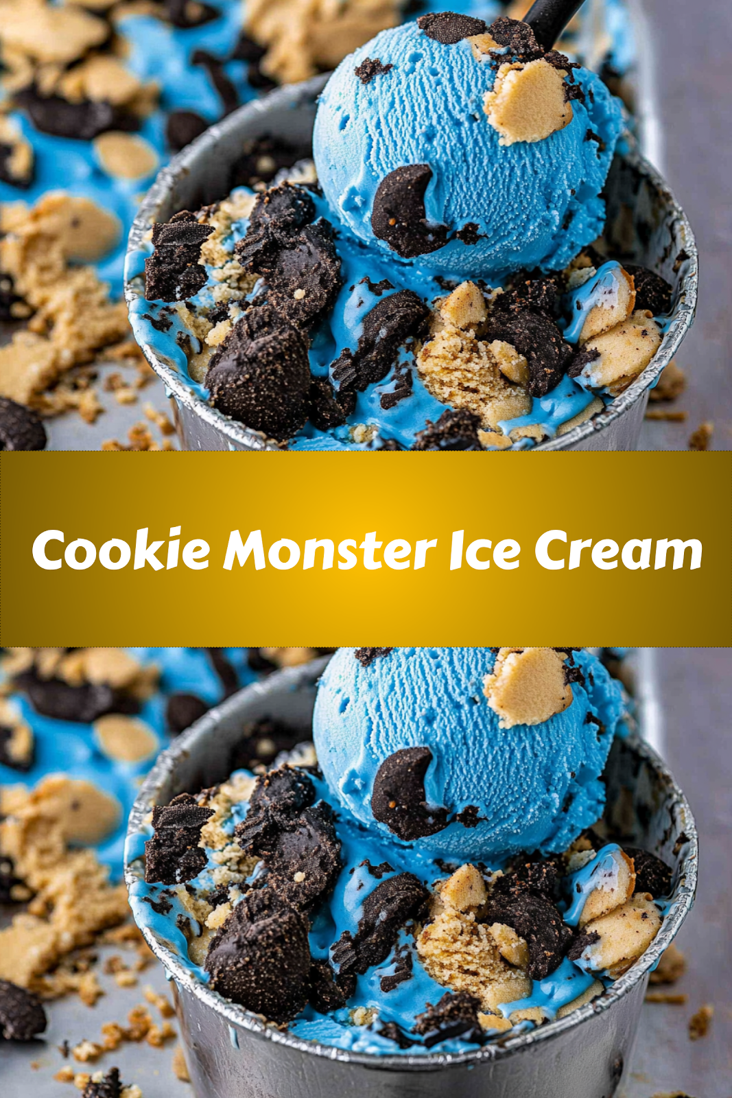 Easy homemade Cookie Monster Ice Cream recipe with ingredients and step-by-step guide