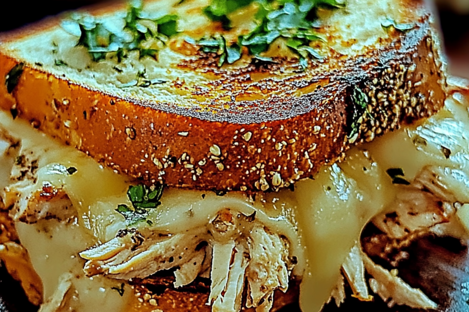 Chicken Garlic Bread Sandwich
