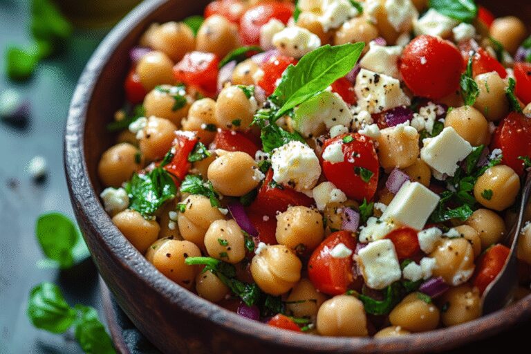 Mediterranean Chickpea Salad with Feta and Herbs