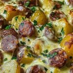 One-Pan Cheesy Ranch Potatoes and Sausage
