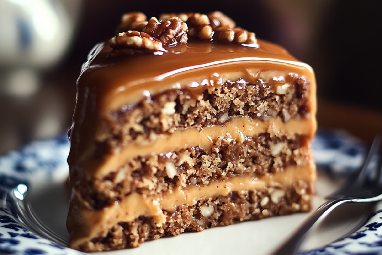 Southern Pecan Caramel Cake
