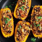 Lentil Stuffed Delicata Squash with Cranberries and Pecans 2 Lentil Stuffed Delicata Squash with Cranberries and Pecans
