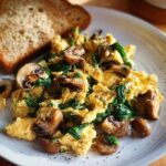 Mushroom Spinach Scrambled Eggs: A Dreamy 4-Ingredient Meal 6 Mushroom Spinach Scrambled Eggs