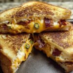 Roasted Jalapeno Popper Grilled Cheese: 1 Amazing Bite 6 Roasted Jalapeno Popper Grilled