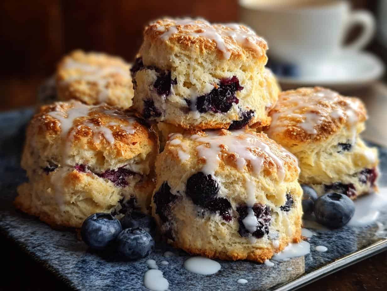 Blueberry Biscuits: 1 Amazing Fluffy Recipe - Blueberry Biscuits - additional detail