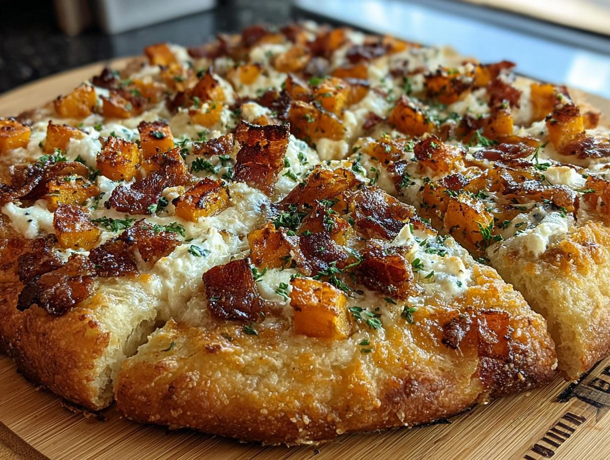 Butternut Squash Bacon Flatbread: 1 Easy Fall Treat - Butternut Squash Bacon Flatbread - additional detail