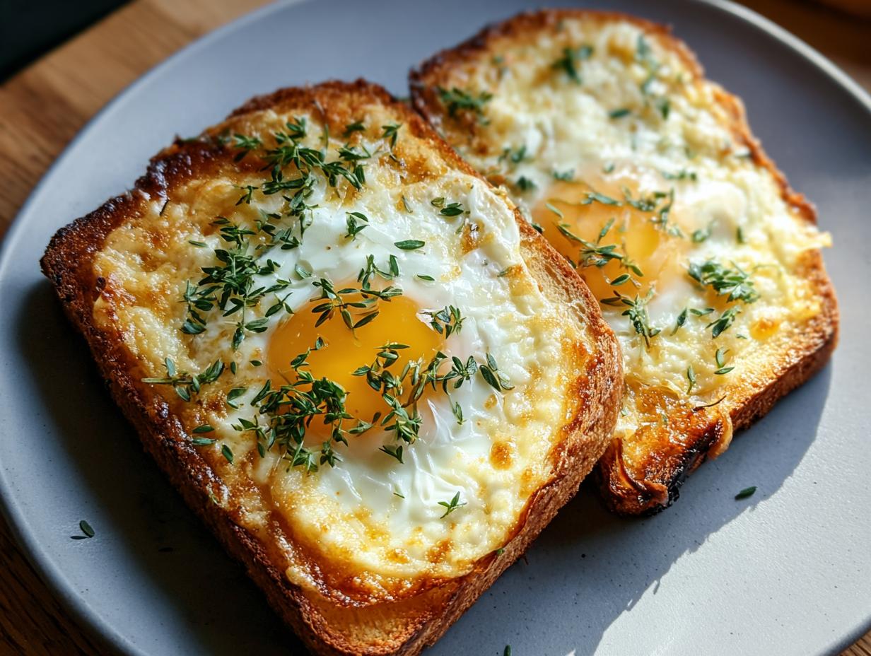 Cheesy Egg Toast: 2 Super Easy Comfort Breakfasts - Cheesy Egg Toast - additional detail