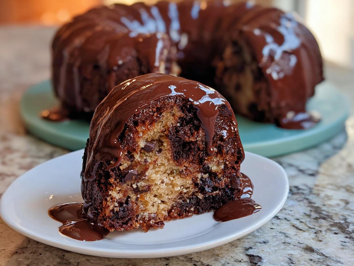Amazing Chocolate Zucchini Bundt Cake! 2 Tips - Chocolate Zucchini Bundt Cake - additional detail