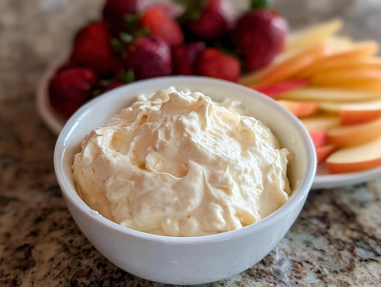 Cream Cheese Fruit Dip: 15 Minute Dream - Cream Cheese Fruit Dip - additional detail