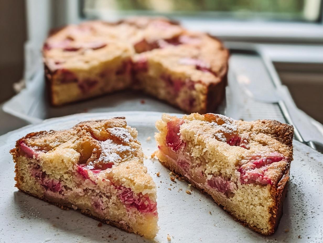 Rhubarb Cake: 1 Amazing Moist Treat - Rhubarb Cake - additional detail