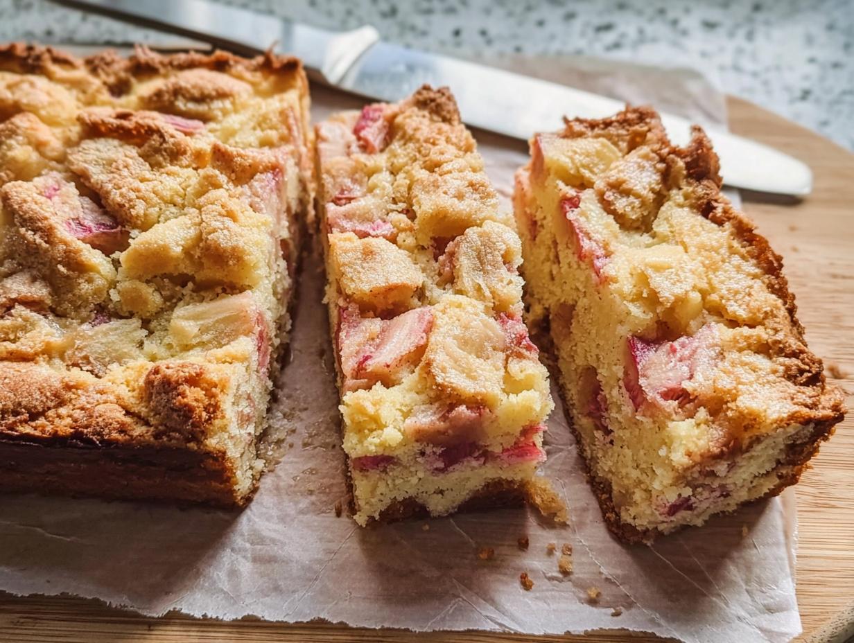 Rhubarb Cake: 1 Amazing Moist Treat - Rhubarb Cake - additional detail