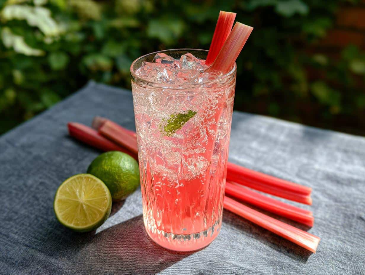 Rhubarb Gin Tonic Cocktail: 1 Amazing Spring Sip - Rhubarb Gin Tonic Cocktail - additional detail
