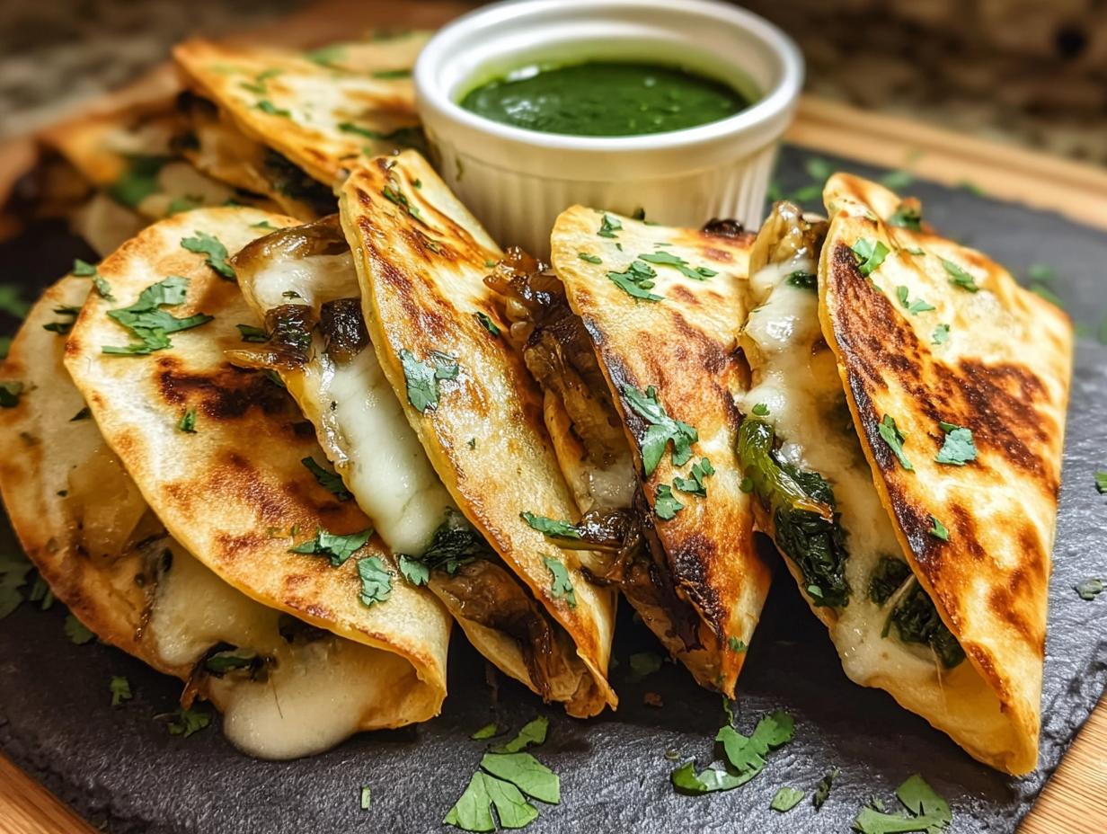 Amazing Mini Party Poblano Quesadillas: 10 Easy Bites - Mini Party Poblano Quesadillas - additional detail