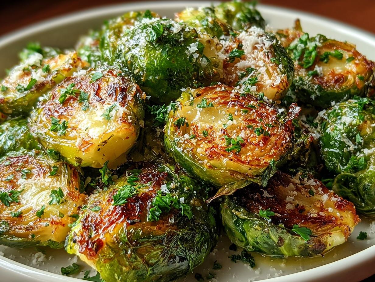 Amazing Garlic Butter Roasted Brussels - 4 Stars - Garlic Butter Roasted Brussels - main visual representation