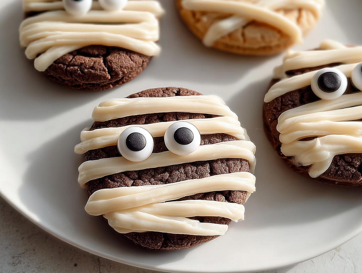 Halloween Mummy Cookies: 5 Easy Steps - Halloween Mummy Cookies - additional detail