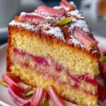 Rhubarb Marzipan Cake
